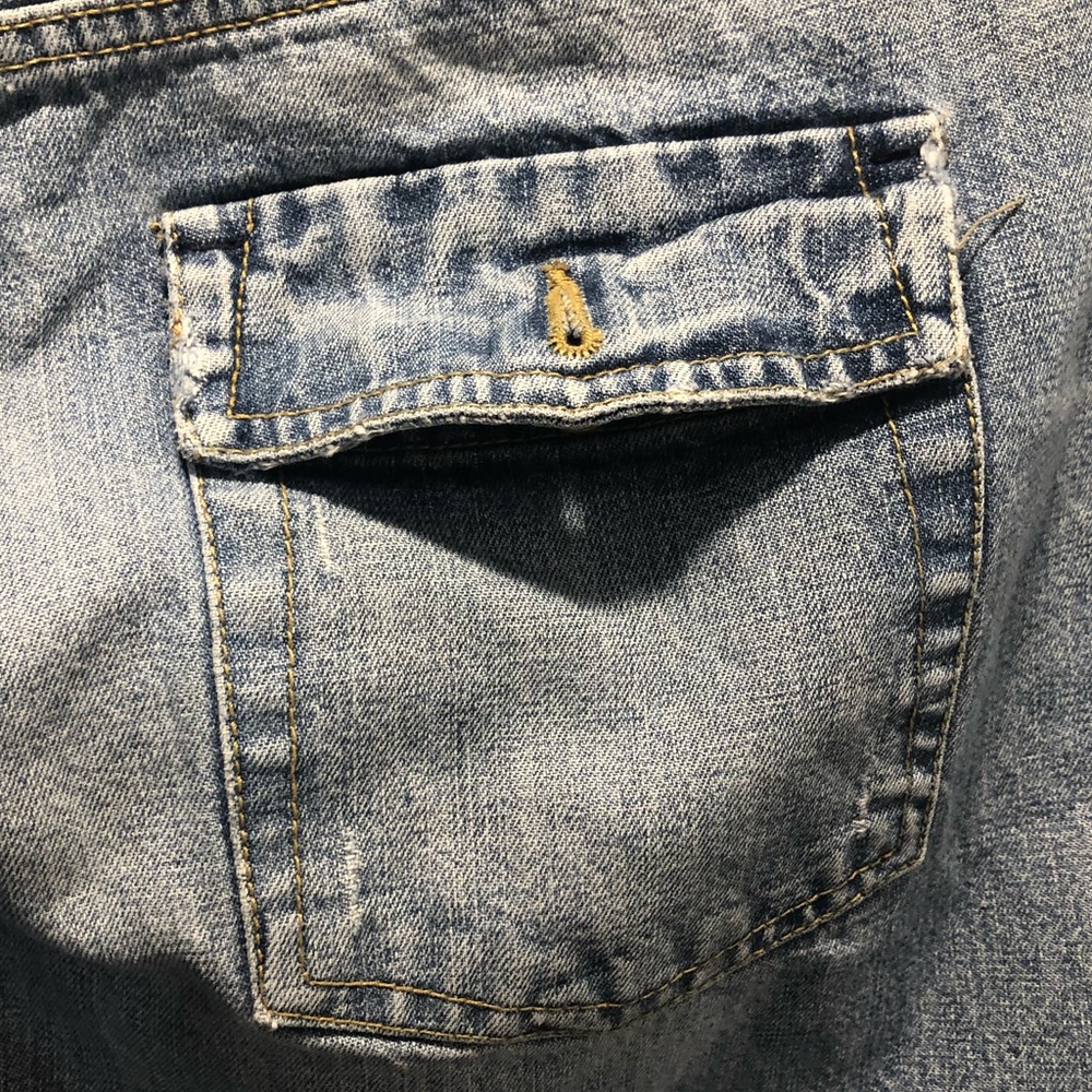 Abercrombie & Fitch Light Wash Wide Leg Cotton Jeans Size 10 - Picture 5 of 8